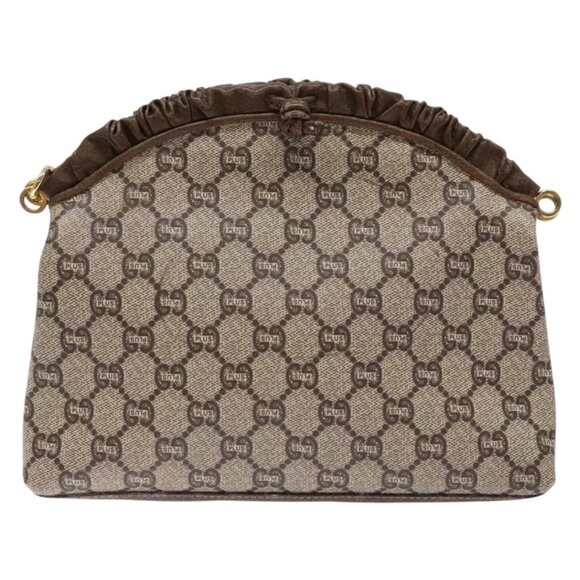 GUCCI GG Plus Supreme Shoulder Bag PVC Beige Gold Auth 137701 - Picture 2 of 16